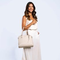 Bolsa de Ombro Feminina Com Alça Longa New Tressê Bege