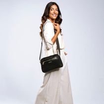 Bolsa Transversal Feminina Nylon Premiere Preta