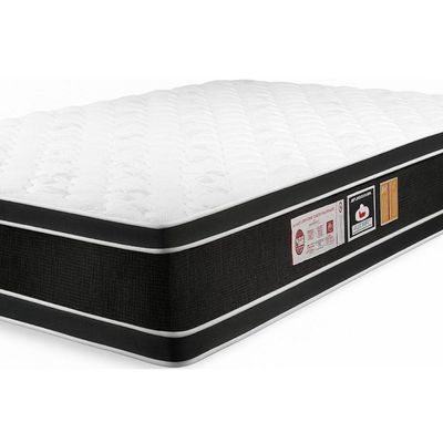 Cama Box Baú CRC King +Colchão D33 Black White Castor 193
