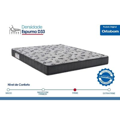 Cama Box Baú Casal + Colchão Ortopédico Ortobom ISO100 Ultra