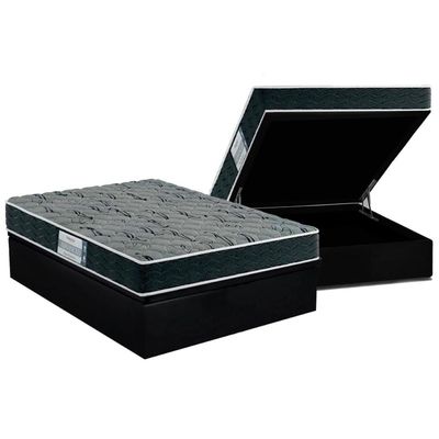 Cama Box Baú CRC Casal +Colchão D33 Espuma Mega Probel 138
