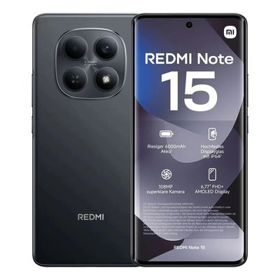 Celular Xiaomi Redmi Note 15 4G 6GB 128GB  Tela Amoled 6.77" 6000mAh  Preto