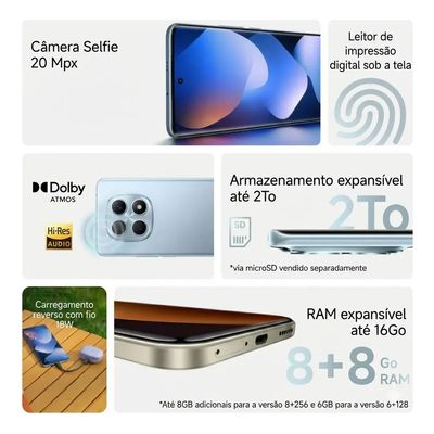 Celular Xiaomi Redmi Note 15 4G 6GB 128GB  Tela Amoled 6.77" 6000mAh  Preto