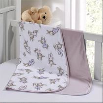 Cueiro Duplo Tecebem Baby Meg Malha 100% Algodão Estampado kinder 80cm x 90cm Rosa