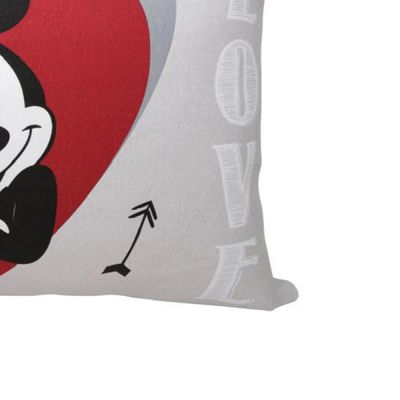 Fronha Avulsa KazzaVip Malha 100% Algodão Disney Estampa Localizada Mickey Lovers 48cmx68cm Branco