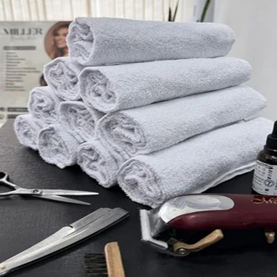 Kit 10 Unidades - Toalha de Rosto KazzaVip Felpuda 100% Algodão Linha Salao Profissional 44cmx75cm Branco
