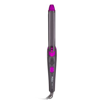 Modelador e Cacheador de Cabelos Philco PEC15 com Revestimento Cerâmica Íons Tourmaline Bivolt – Cinza/Rosa