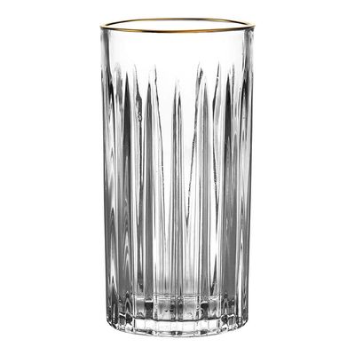 Jogo de Copos Altos LHermitage Soho com Borda Dourada 350ml - 6 Peças