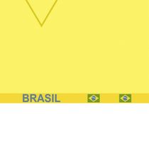 Toalha de Praia KazzaVip Jacquard Veludo 100% Algodão  Bandeira Do Brasil 70cmx140m Amarelo
