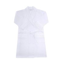 Roupão KazzaVip Unissex Piquê 100%Algodão Linha Cristal Aplicação de Renda Renascença Tamanho ( P ) Branco