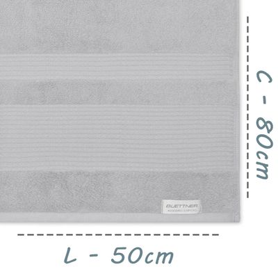 Toalha Avulsa Rosto KazzaVip 100% Algodão Egípcio Nobre 50cmx80cm Aliance Prata