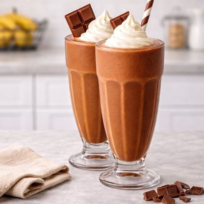 Conjunto Duas Taças Milkshake Copo Vidro Sorvete Smoothie Sobremesa 400ml