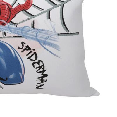 Par de Fronha KazzaVip Malha 100% Algodão Marvel Estampa Localizada Spider-Man 48cmx68cm Branco