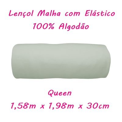 Lençol Avulso KazzaVip Queen Com Elástico Malha 100% Algodão Liso Linha Casa Verde Topázio