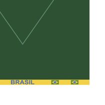 Toalha de Praia KazzaVip Jacquard Veludo 100% Algodão Bandeira Do Brasil 70cmx140m Verde