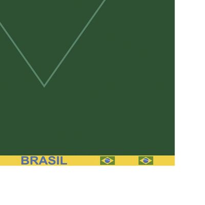 Toalha de Praia KazzaVip Jacquard Veludo 100% Algodão Bandeira Do Brasil 70cmx140m Verde