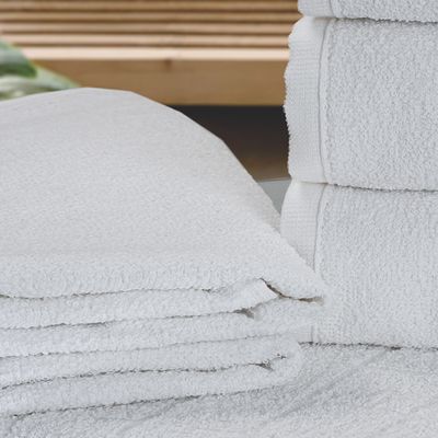 Kit 11 Unidades - Toalha de Rosto KazzaVip Felpuda 100% Algodão Linha Hotel Prata Profissional 44cmx70cm Branco Off White