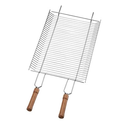 Grelha Simples para Carne Utimil Grande em Aço Cromado