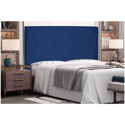 Cabeceira Aquilla Para Cama Box Solteiro 90 Cm Suede Azul Marinho - D'rossi