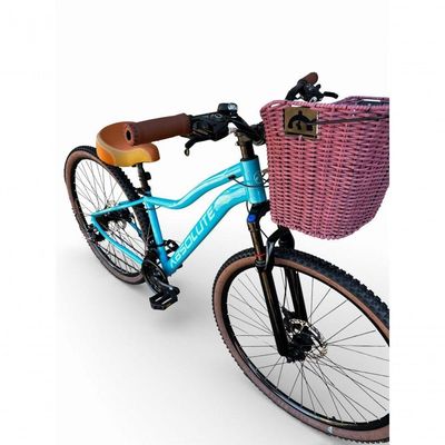 Bicicleta Aro 29 Feminina Absolute Hera Retrô Vintage 21v  Cesta Selim 2 Molas -azul Tam 15