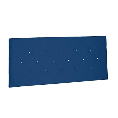 Cabeceira Painel Tânia Casal 140cm Suede Azul Marinho
