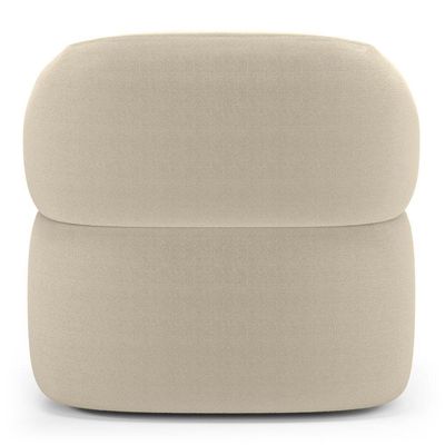 Kit 2 Poltronas Orgânicas Giratórias Glee Living Bouclê Bege Abmaza