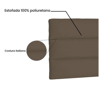 Cabeceira Painel La Italiana King 195cm Suede Caramelo