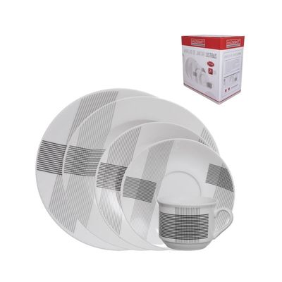 Aparelho de Jantar 20 peças Hauskraft em Porcelana Listras