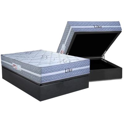Cama Box Baú CRC Casal +Colchão Molas Master Pocket Like Paropas 138x188