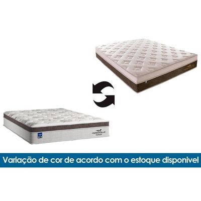 Cama Box Baú CRC Casal +Colchão Molas Master Pocket Personalle Plumatex -