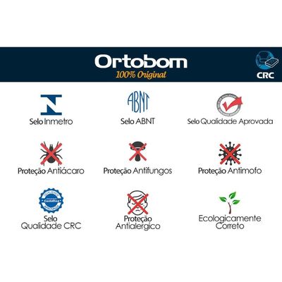 Cama Box Baú CRC Casal +Colchão Molas Master Pocket Airtech Ortobom 138