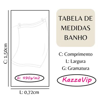 Toalha Avulso de Banho KazzaVip Felpuda 100% Algodão Guadalupe 72cmx150m Azul Retro