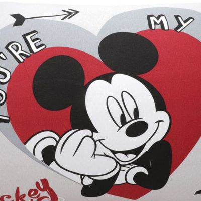 Par de Fronha KazzaVip Malha 100% Algodão Disney Estampa Localizada (2)Mickey 48cmx68cm Branco
