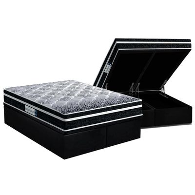 Cama Box Baú CRC Queen +Colchão Anatômico Ortopédico Tech1500 Probel -