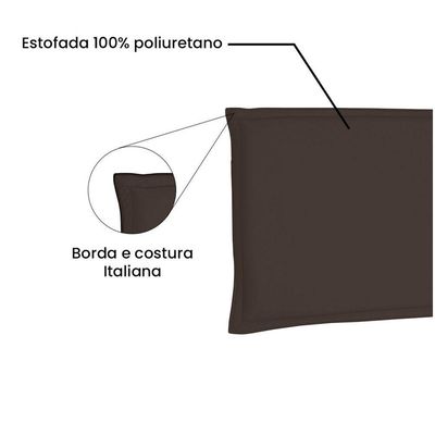 Cabeceira Painel Garden King 195cm Suede Café