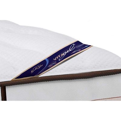 Cama Box Baú CRC King +Colchão Molas Master Pocket Classic Castor 193x203