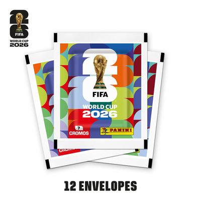 Kit 12 Envelopes com Figurinhas Copa do Mundo FIFA 2026 Panini