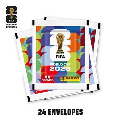 Kit 24 Envelopes com Figurinhas Copa do Mundo FIFA 2026 Panini