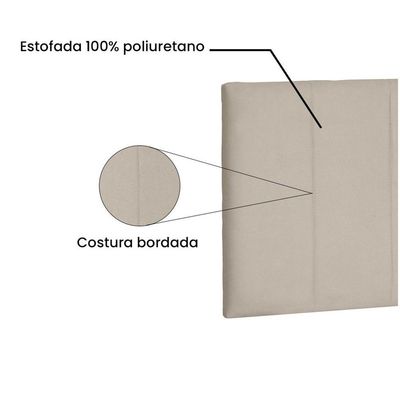 Cabeceira Painel Arizona Casal 140cm Suede Bege