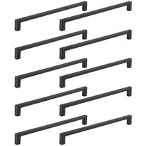 Kit 10 Puxadores Alça para Móveis Linea 192 Preto Industrial Bigfer Gaveta Porta