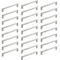 Kit 25 Puxadores Alça para Móveis 128mm Mano Steel Zamac Portas Gavetas Armários Cozinha Closet