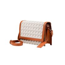 Bolsa Feminina Pequena Flap Monograma BG Bege