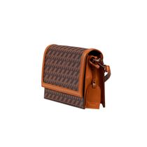 Bolsa Feminina Pequena Flap Monograma BG Marrom