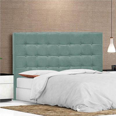 Cabeceira Casal Pequim P04 140 Cm Suede Turquesa Tca 946