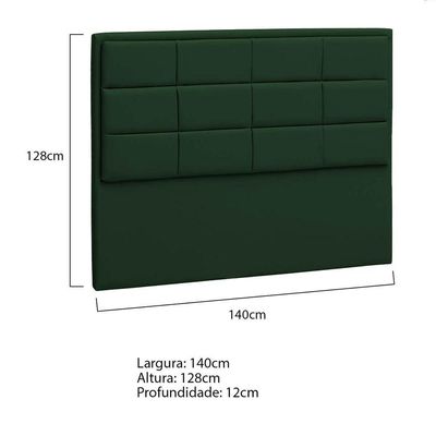 Cabeceira Casal Tallin P04 140 Cm Suede Verde Tca 947