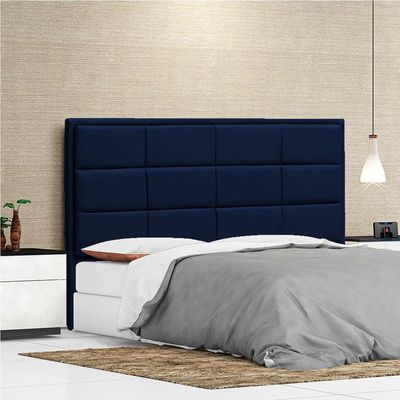 Cabeceira Casal P04 140 Cm Suede Azul Marinho Tca 948