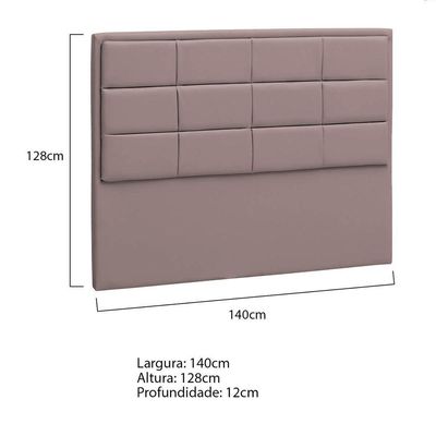Cabeceira Casal Tallin P04 140 Cm Suede Rosê Tca 949