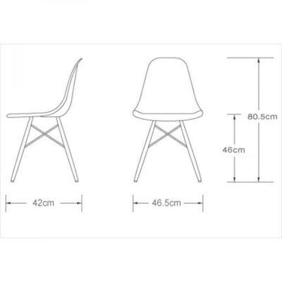 Cadeira Eiffel Charles Eames Abs Base De Madeira Dsw