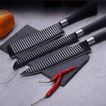 Kit Facas Profissional Antiaderente 6 Pçs Preto Preto
