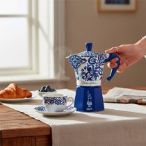 Cafeteira Italiana Bialetti Moka Express 3 Xícaras... Blu Mediterraneo